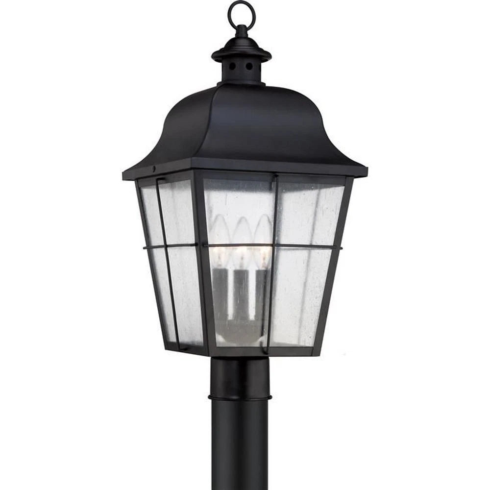 Quoizel MHE9010K | Millhouse 3 Light 22 inch Mystic Black Post Lantern
