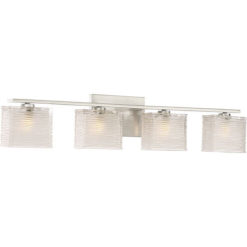 Quoizel WCP8604BN | Westcap 4 Light 32 inch Brushed Nickel Bath Light Wall Light, Extra Large