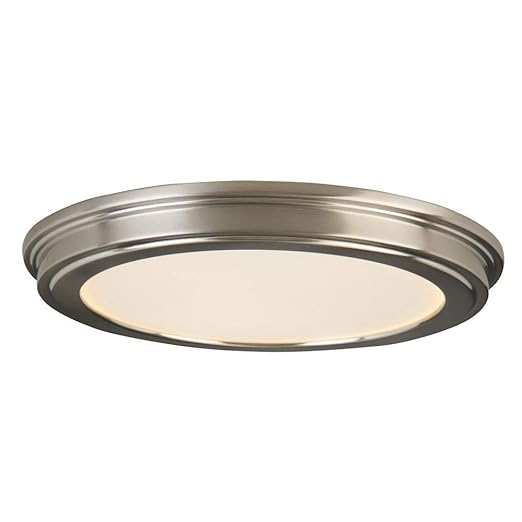 Commercial Electric 1003 334 178 | (2-Pack) 13 in. Brushed Nickel Color Changing LED Ceiling Flush Mount