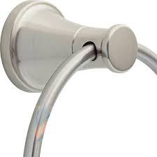 Delta CSA46-BN | Casara Wall Mount Round Closed Towel Ring Bath Hardware Accessory in Brushed Nickel