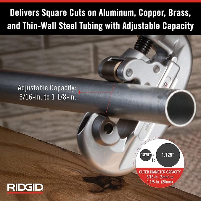 Ridgid 32920 | 15 Screw Feed Tubing Cutter, 3/16" To 1-1/8" Tube Cutter