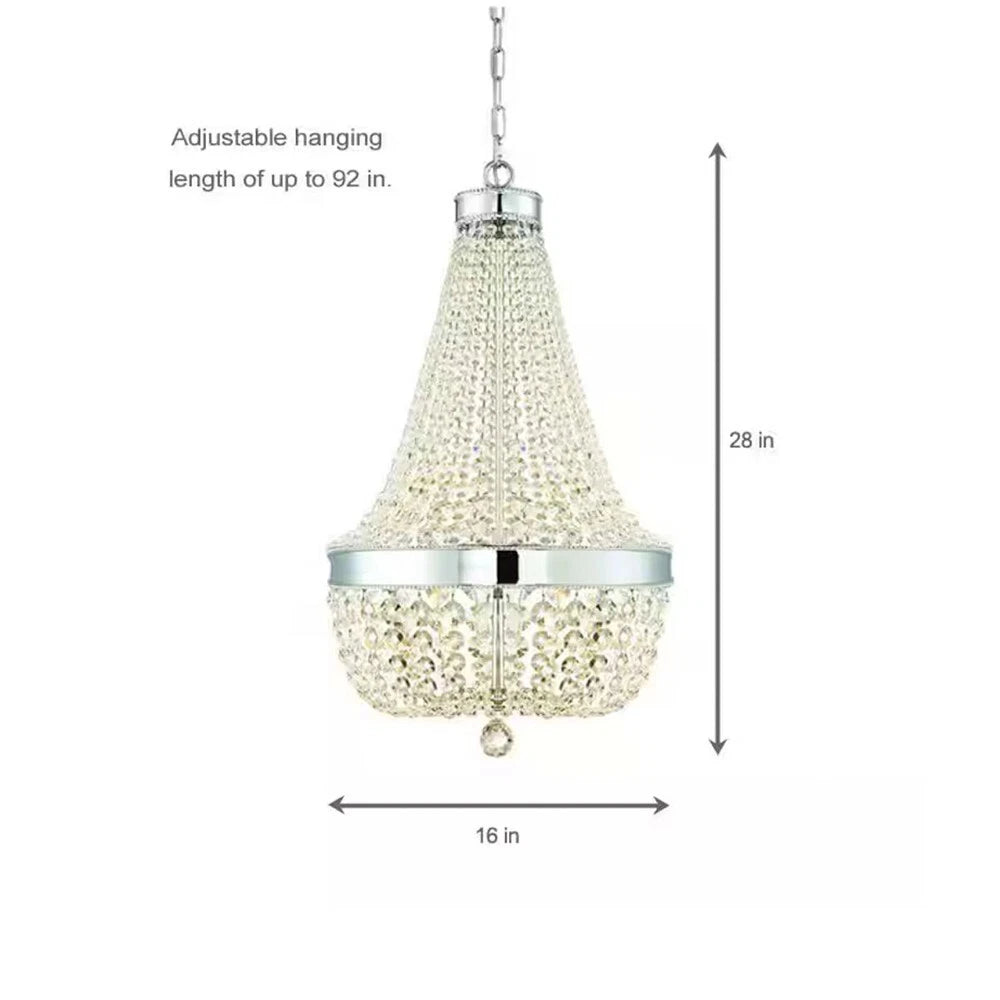 Home Decorators Collection 1001 664 606 | Monticello Park 6-Light Chrome Crystal Chandelier