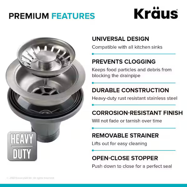 Kraus ST-ZHD | Stainless Steel Strainer