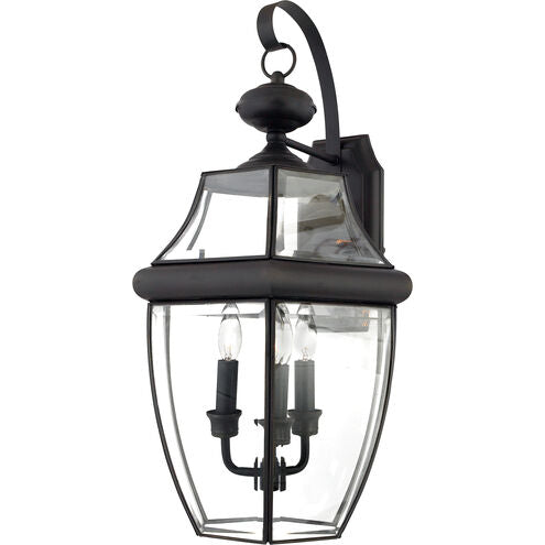 Quoizel NY8318K | Newbury 3 Light 23 inch Mystic Black Outdoor Wall Lantern