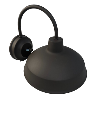 Hampton Bay 1001 804 456 | 10 in. Bronze Integrated LED Barn Light Hardwired Outdoor Wall Light Lantern Sconce