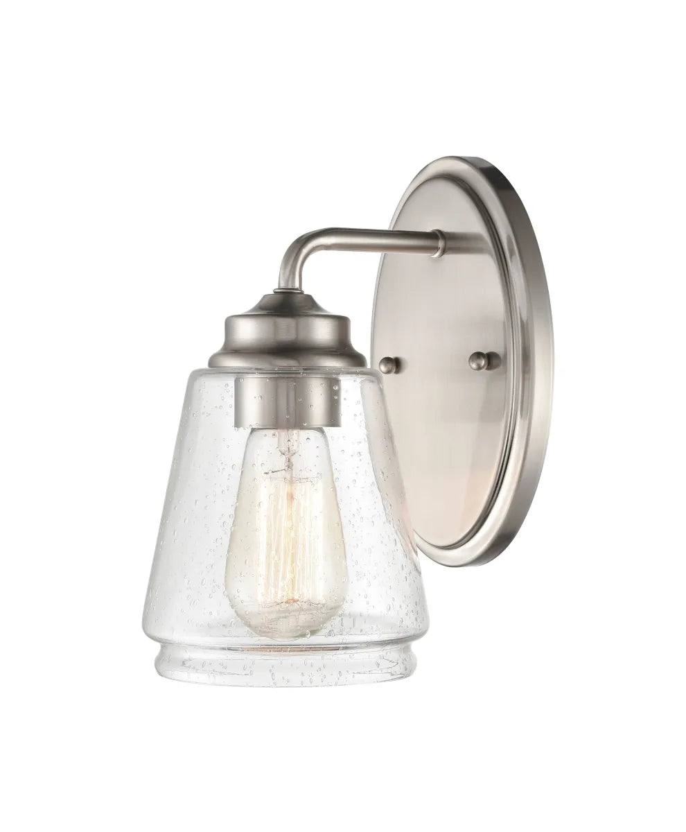 Millennium 2461-BN | 10" Tall Wall Sconce with Clear Glass Shade