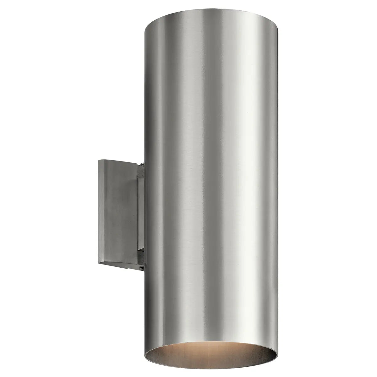 Kichler 9246BA | Two Light Indoor/Outdoor Wall Mount, Brushed Aluminum, 15"