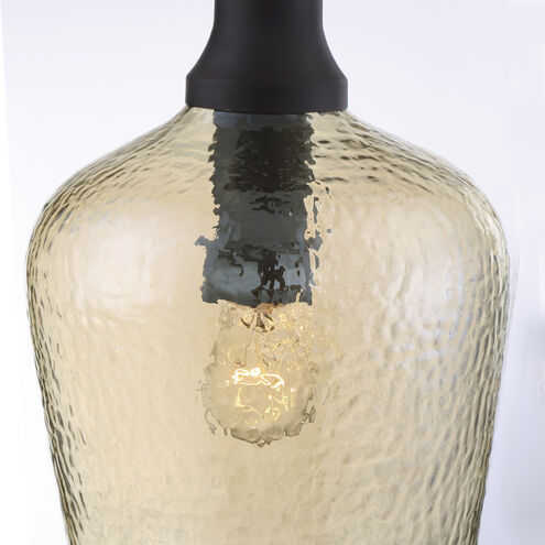 Quoizel CKKD1512WT | Kendrick Single Light 11-1/2" Wide Pendant with Smoked Hammered Glass Shade