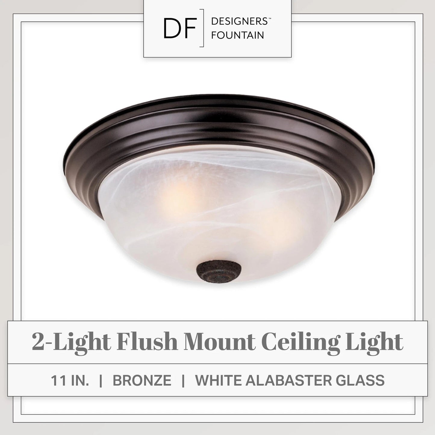 Volume Lighting Marti 3-Light Indoor Antique Bronze Flush Mount Ceiling Fixture with Alabaster Melon Glass Bowl