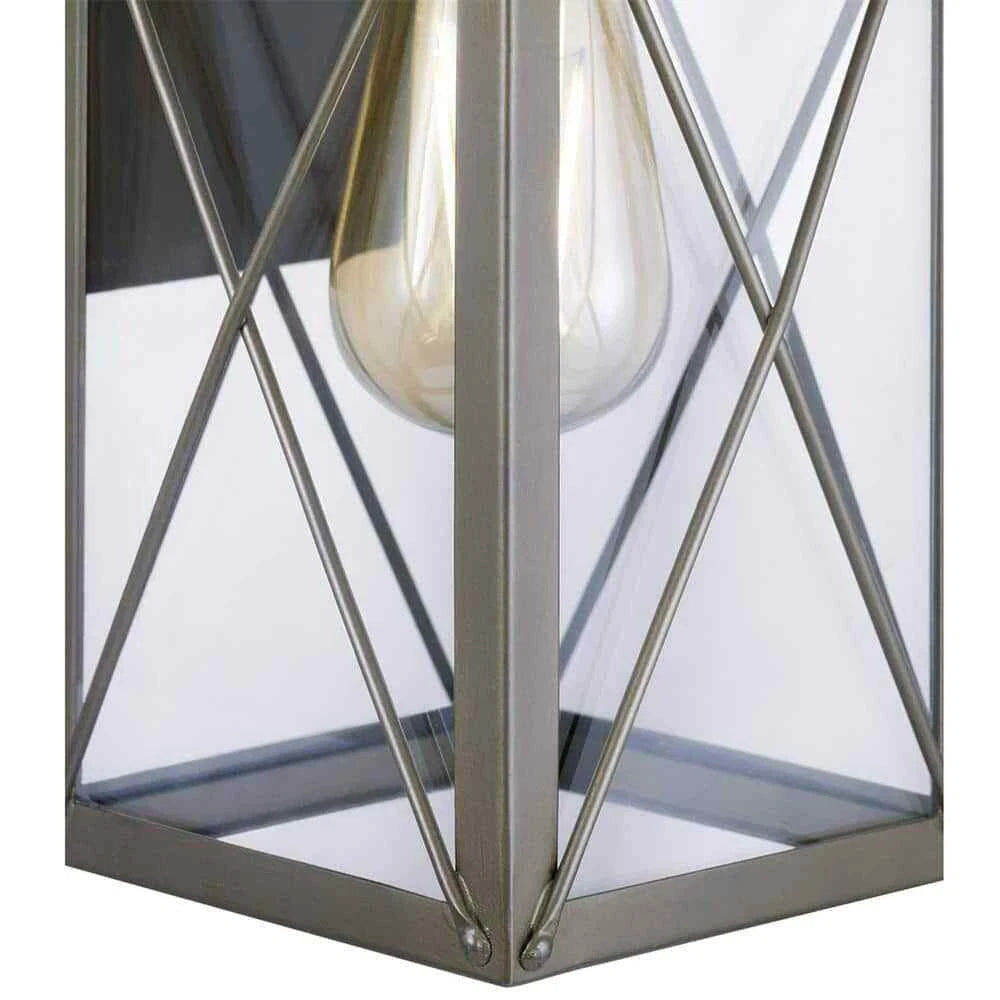 Progress Lighting P560145-173 | Woodcliff 1-Light 15 in. Weathered Brass Outdoor Wall Lantern with Clear Glass