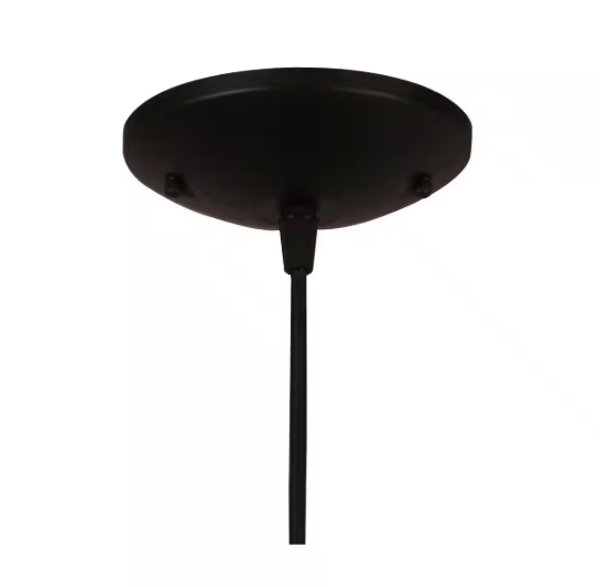 Hampton Bay 1005 662 280 | 1-Light Dark Blue Warehouse Pendant with Metal Shade