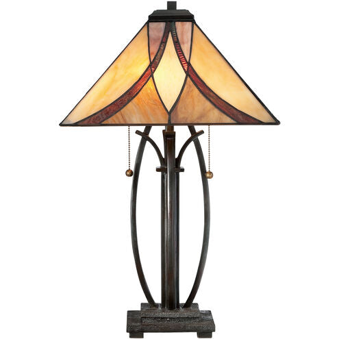 Quoizel TF1180TVA | Asheville 25 inch 75 watt Valiant Bronze Table Lamp Portable Light, Naturals