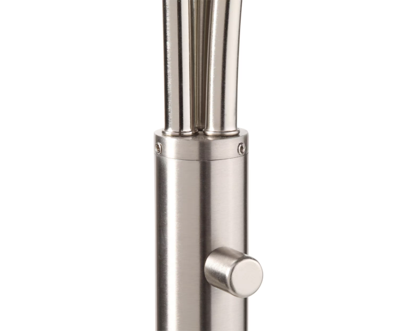 Hampton Bay 1001 731 456 | 78 in. Height 3-Arc Floor Lamp - Brushed Nickel Finish
