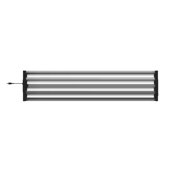 Commercial Electric 1003 622 076 | 4 ft. 80-Watt 4000K Bright White 4-Light 7000 Lumens Gray Integrated LED Linkable Hanging Shop Light with Pull Chain