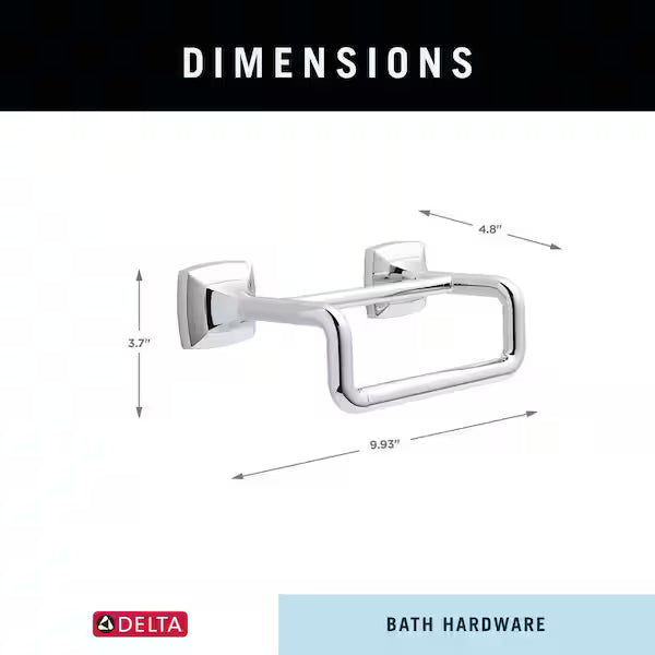 Delta PWD47-PC | Portwood 6 in. Wall Mount Double Hand Towel Bar Bath Hardware Accessory in Polished Chrome