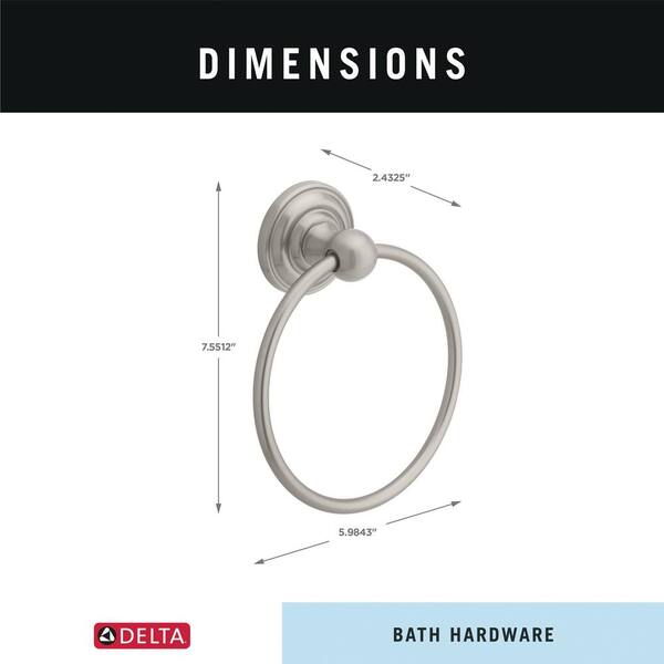 Delta 138274 | Greenwich Towel Ring in SpotShield Brushed Nickel