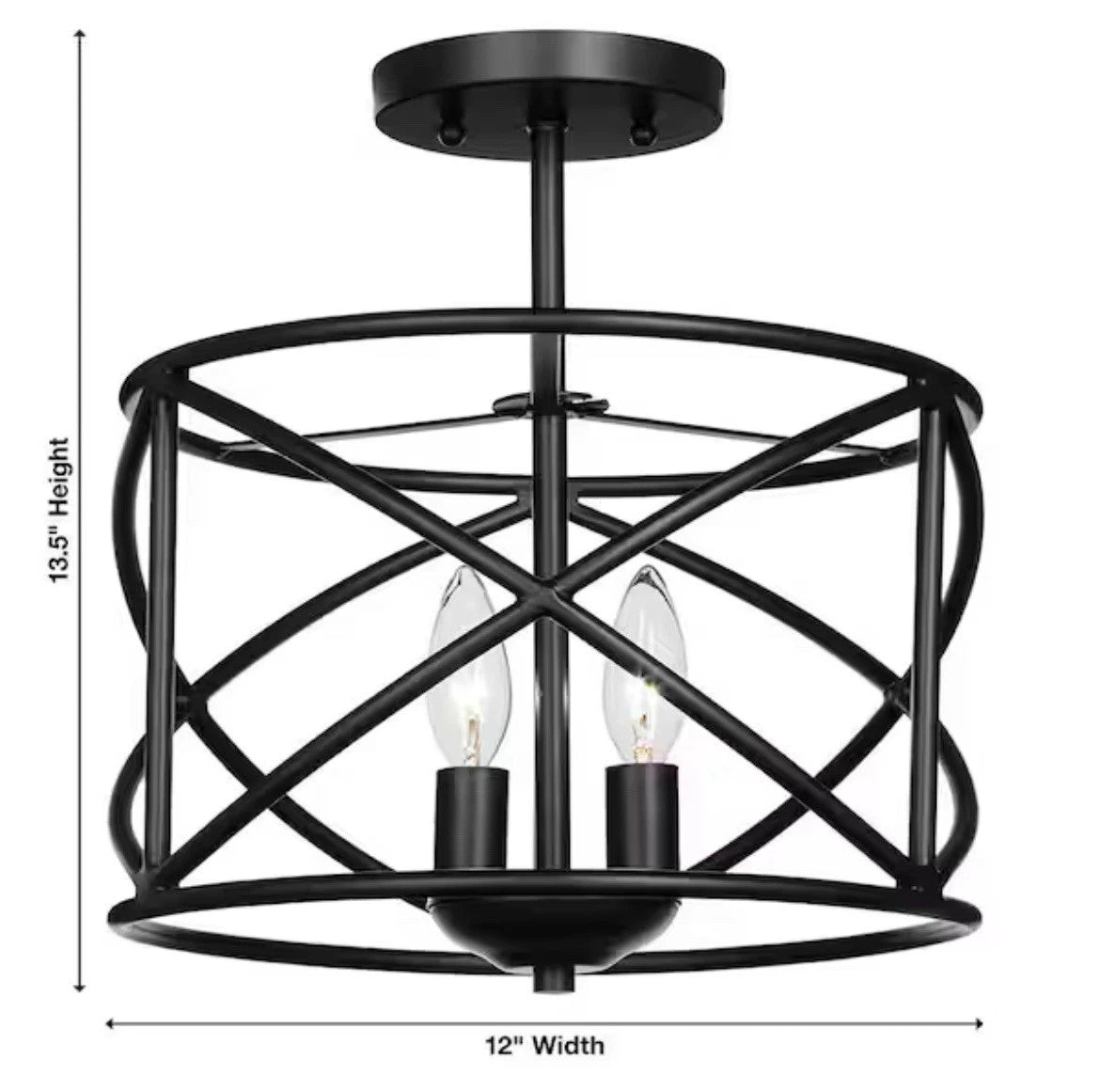 Hampton Bay 1003 418 679 | Hastings 60-Watt 1-Light Oil Rubbed Bronze Contemporary Pendant Light with Open Cage Design and No Bulbs Included