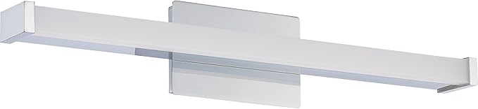 Quoizel PCP8524C | Promenade Acrylic LED Bath Bar Vanity Wall Lighting, 1-Light, Brushed Chrome Finish