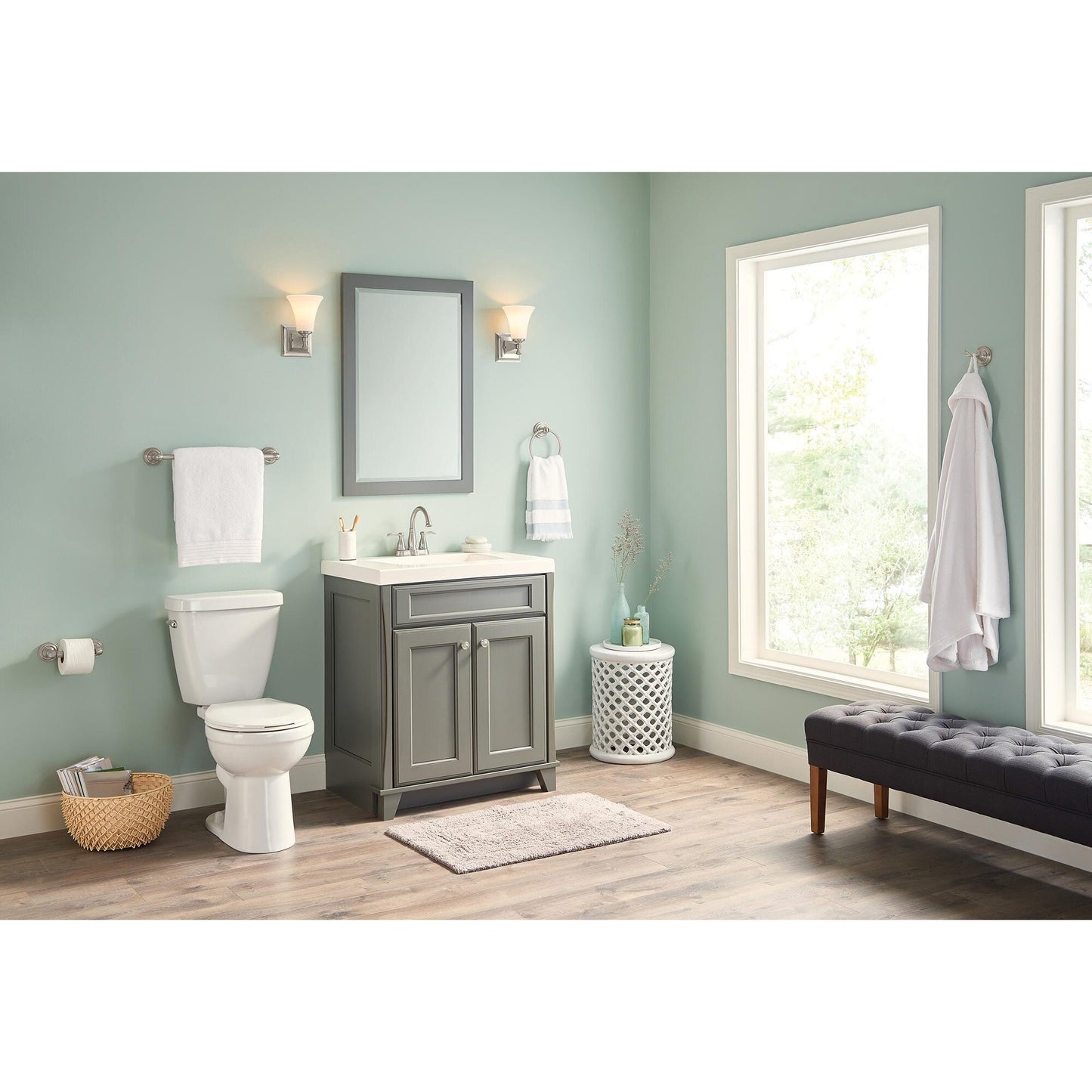 Delta 138281 | Double Post Toilet Paper Holder in Satin Nickel