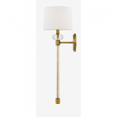 Quoizel QW4071WS | Barbour Single Light 27" Tall Wall Sconce in Weathered Brass
