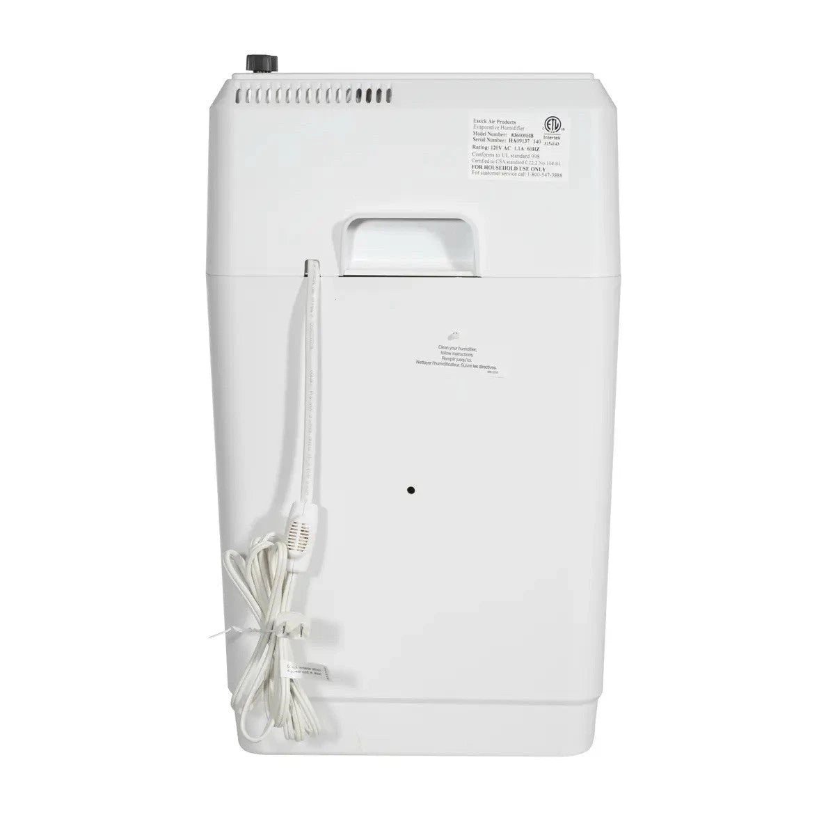 AIRCARE SPACE SAVER 6-Gal. Cool Mist Evaporative Whole House Humidifier for 2,300 sq. ft., White
