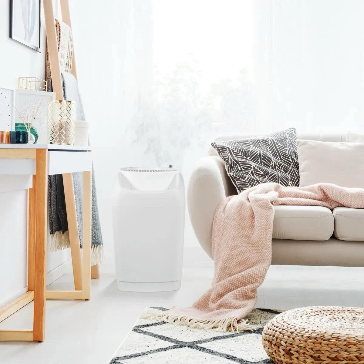 AIRCARE SPACE SAVER 6-Gal. Cool Mist Evaporative Whole House Humidifier for 2,300 sq. ft., White