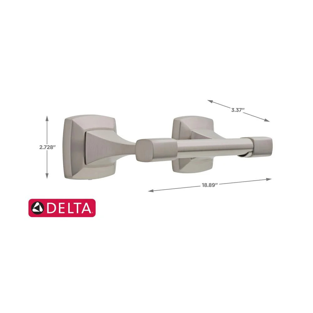 Delta PWD50-BN | Portwood Wall Mount Pivot Arm Toilet Paper Holder Bath Hardware Accessory in Brushed Nickel