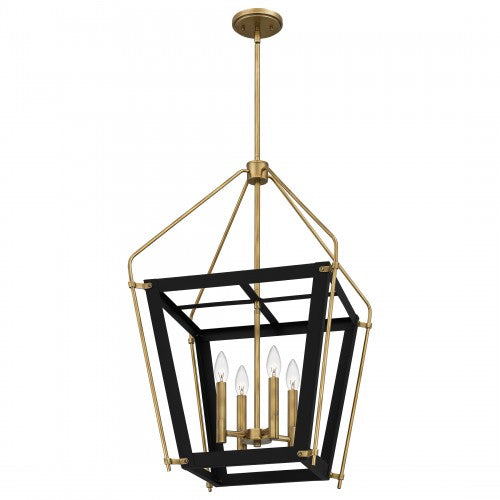 Quoizel QP5348EK | Abbeville 4 Light 18 inch Earth Black Pendant Ceiling Light