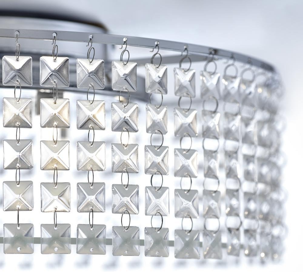 Hampton Bay 1000 051 631 | Glam Cobalt 3-Light Flush Mount Ceiling Fixture