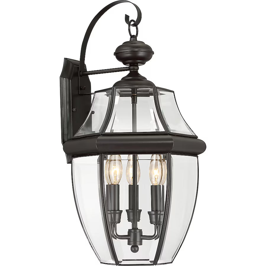 Quoizel NY8318Z | Newbury 3 Light 23 inch Medici Bronze Outdoor Wall Lantern