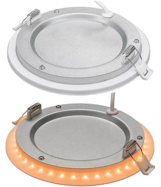 Commercial Electric 1005 596 104 | 6 in. Canless Adjustable CCT Integrated LED Recessed Light Trim with Night Light 900 Lumens New Construction Remodel