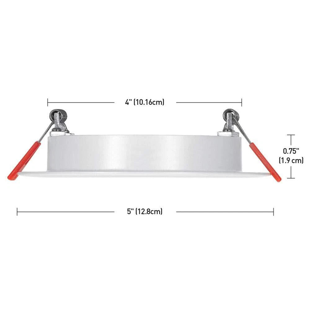 Commercial Electric 1004 655 265 | (4-Pack) Ultra Slim 4 in. Color Selectable New Construction and Remodel Canless Recessed Integrated LED Kit