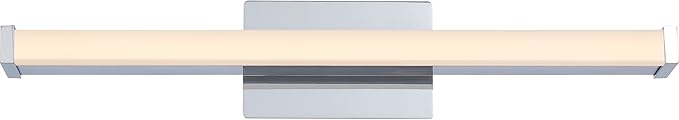 Quoizel PCP8524C | Promenade Acrylic LED Bath Bar Vanity Wall Lighting, 1-Light, Brushed Chrome Finish