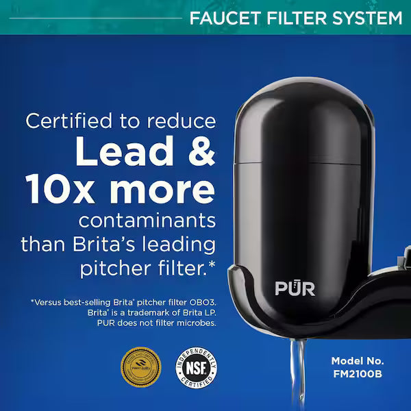 PUR FM2100B | PLUS Faucet Mount Filtration System Black