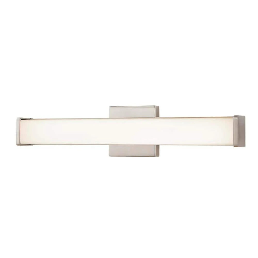 Hampton Bay 1006 423 753 | Astrid 24 in. Brushed Nickel 5-CCT LED Bathroom Vanity Light Bar with Frosted Glass