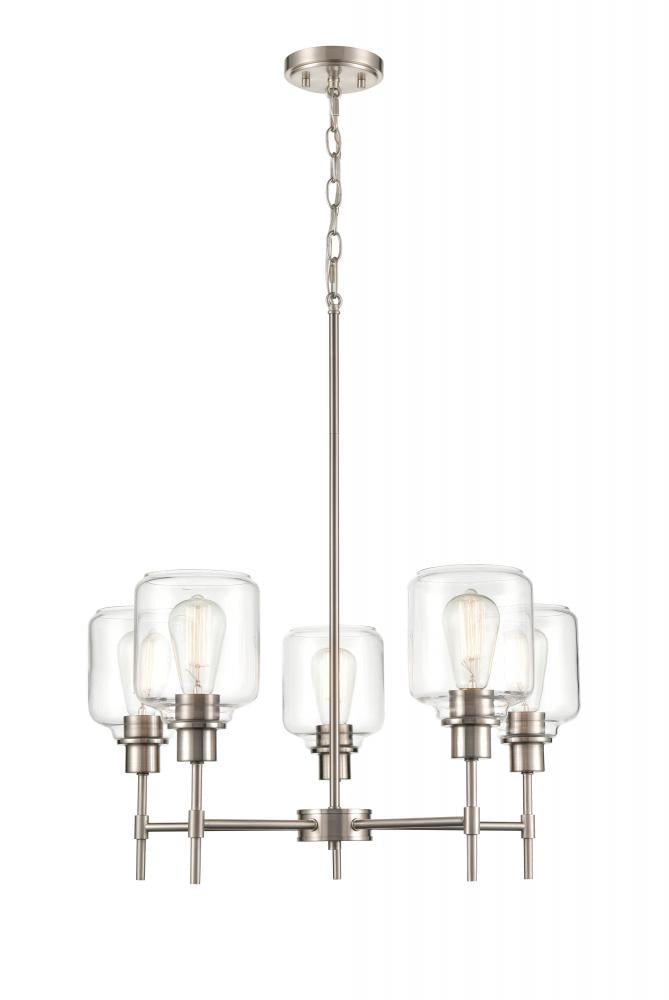 Millennium 6905-SN | Asheville 5 Light 26" Wide Chandelier in Satin Nickel