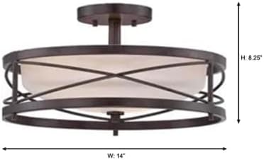 Home Decorators Collection 1003 418 995 | 2-Light Semi-Flush Mount Ceiling Light