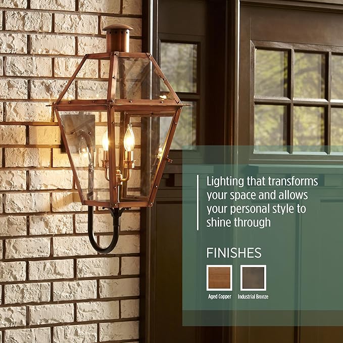 Quoizel RO8311Z | Rue De Royal 2 Light 24 inch Industrial Bronze Outdoor Wall Lantern