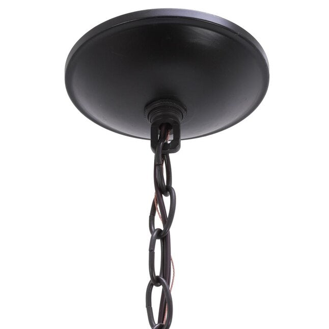 Decor Therapy CH1977 | Lexington 4-Light Black Wood Farmhouse Lantern Hanging Pendant Light