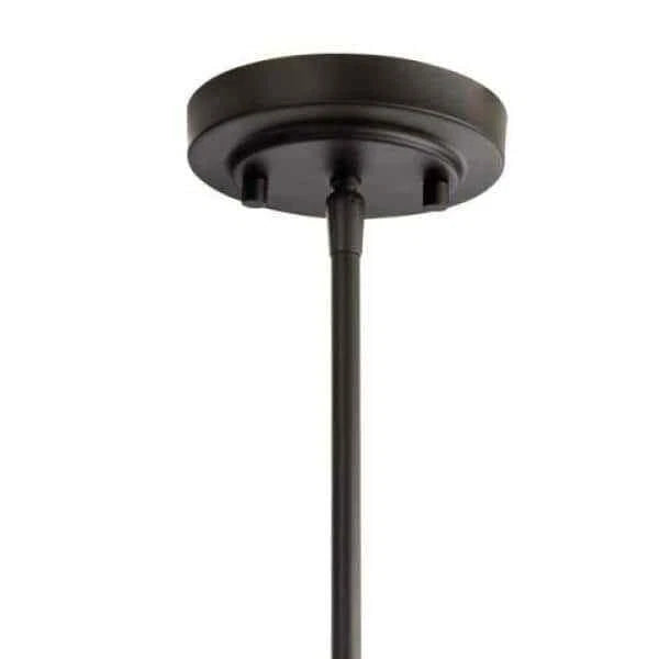 Hampton Bay 1005 936 230 | Pavlen 5.5 inch 1-Light Bronze Mini Pendant with Clear Glass Shade