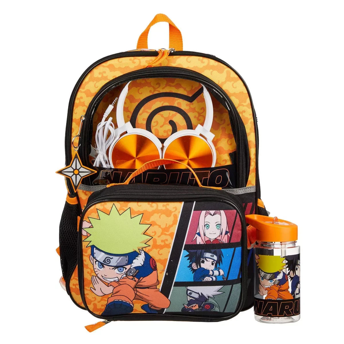 Naruto 5-Piece Back-to-School Set – 16" Laptop Backpack, Lunch Tote & Accessories