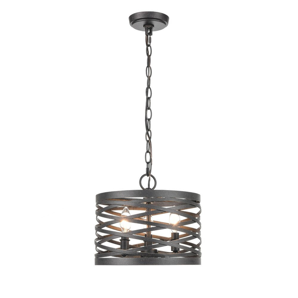 929 Lighting 170022 WI | 2 Light 13.5 inch Pendant Fixture in Weathered Iron