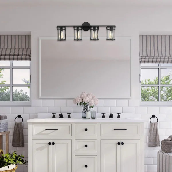 OVE Decors Joakim 4-Light Wall-Mount Vanity Light, Black