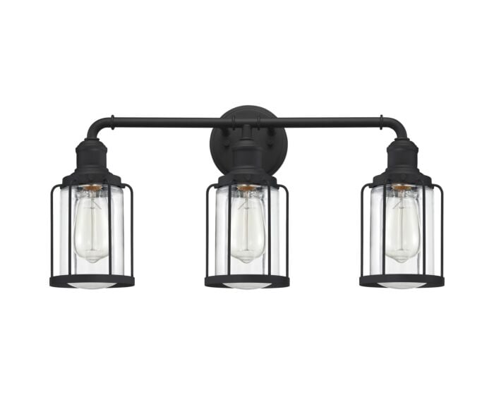 Quoizel LVD8624EK | 3 Light 24" Wide Vanity Light in Earth Black