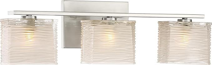 Quoizel WCP8603BN | Westcap 22.5-in 3 -Light Brushed Nickel Transitional Vanity light