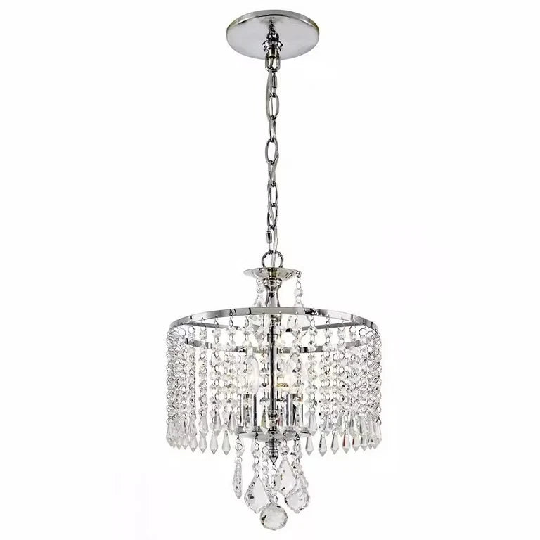 Home Decorators Collection 1001 789 669 | Calisitti 3-Light Polished Chrome Chandelier with K9 Crystal Dangles