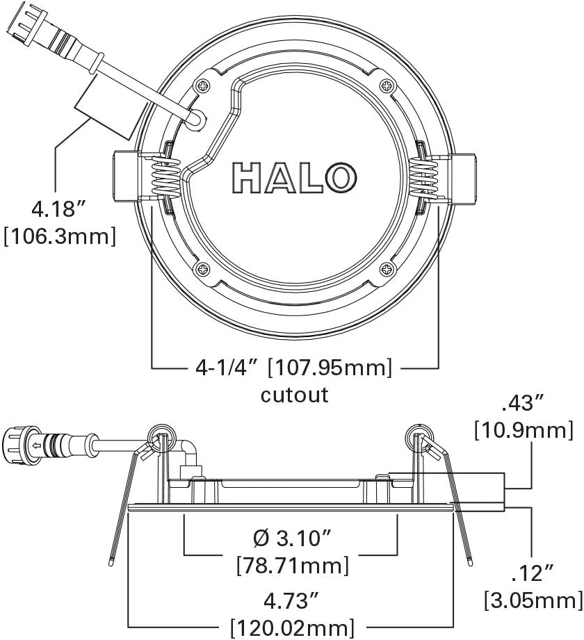 Halo Home HLB4069BLE40AWH | LED Recessed Light 2700K-5000K 4 Inch White