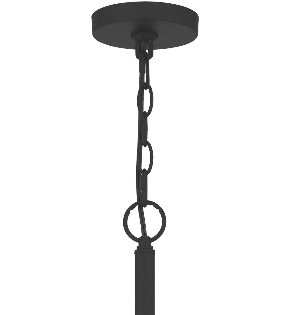 Quoizel ABR5028MBX | Abner 8 Light 28 inch Matte Black Chandelier Ceiling Light