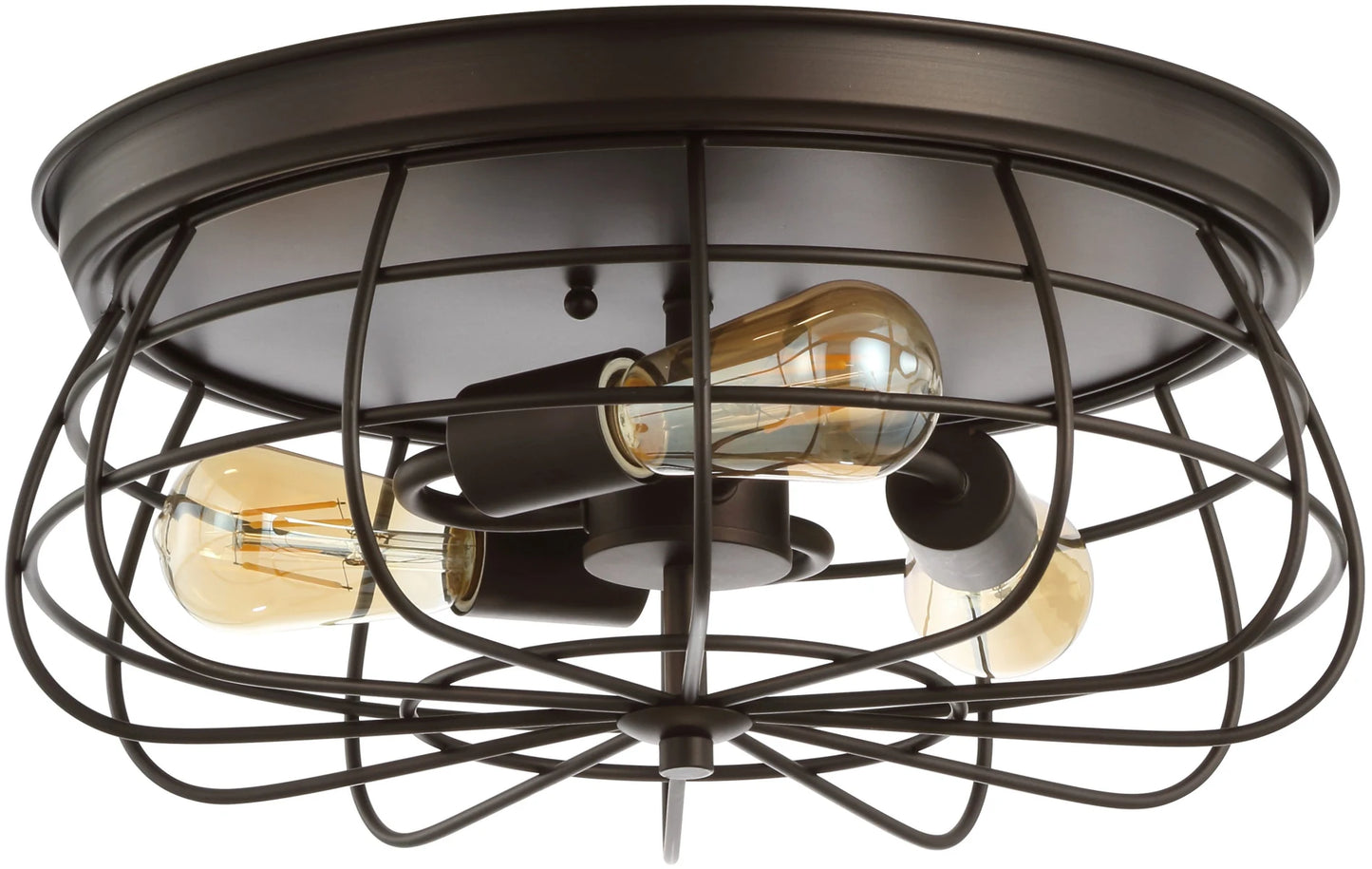 JONATHAN Y Lighting JYL9538A | Calvia 3 Light 16" Wide LED Flush Mount Drum Ceiling Fixture