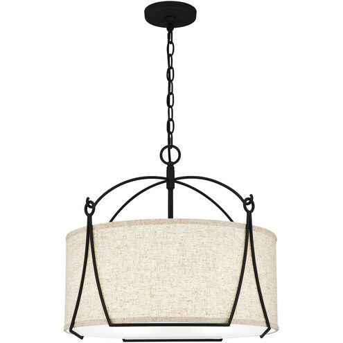 Quoizel QOP5355EK | Adeline 4 Light 21 inch Earth Black Pendant Ceiling Light